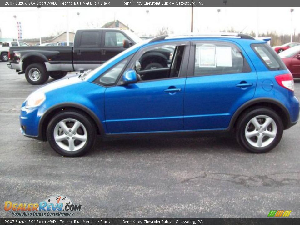 2007 Suzuki SX4 Sport AWD Techno Blue Metallic / Black Photo #9