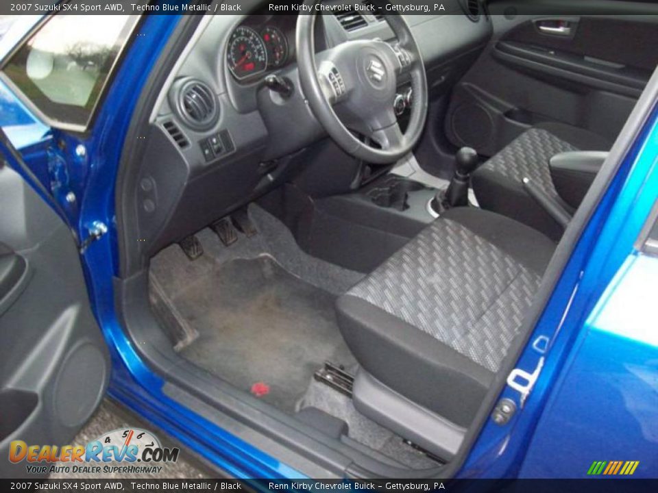 2007 Suzuki SX4 Sport AWD Techno Blue Metallic / Black Photo #14