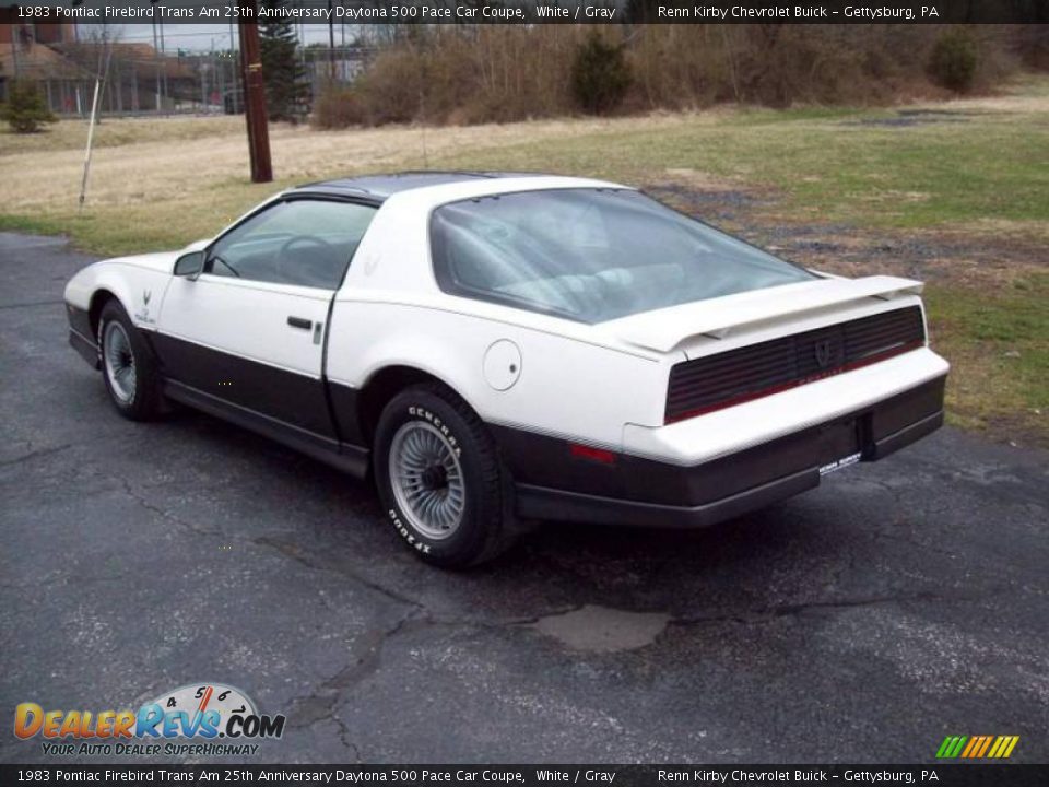 1983 Pontiac Firebird Trans Am 25th Anniversary Daytona 500 Pace Car Coupe White / Gray Photo #3