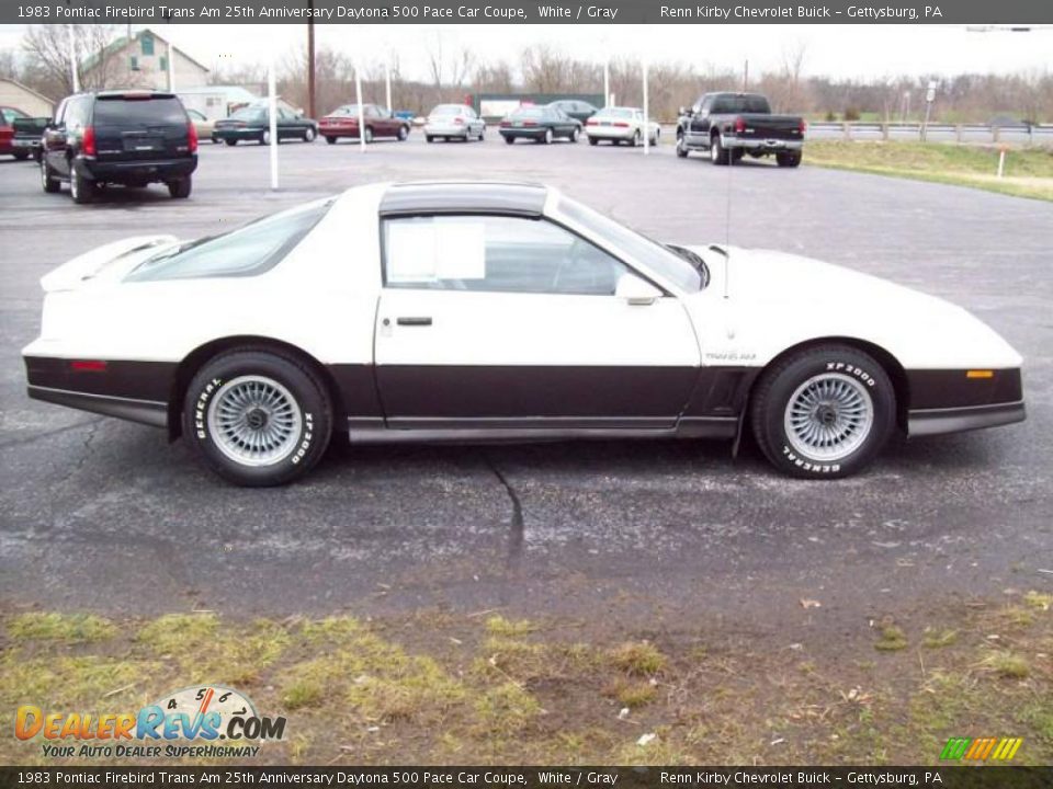 1983 Pontiac Firebird Trans Am 25th Anniversary Daytona 500 Pace Car Coupe White / Gray Photo #5