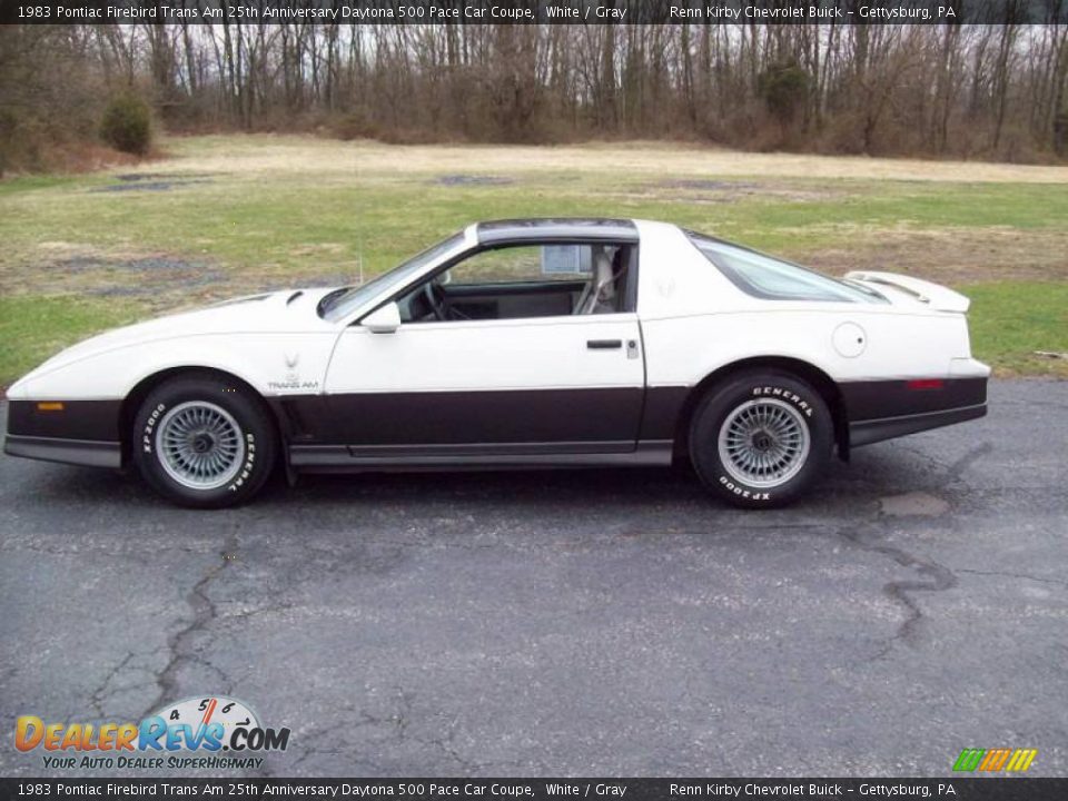 1983 Pontiac Firebird Trans Am 25th Anniversary Daytona 500 Pace Car Coupe White / Gray Photo #6