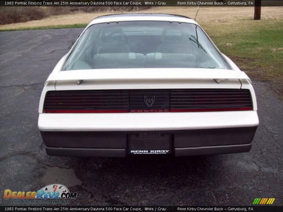 1983 Pontiac Firebird Trans Am 25th Anniversary Daytona 500 Pace Car Coupe White / Gray Photo #10