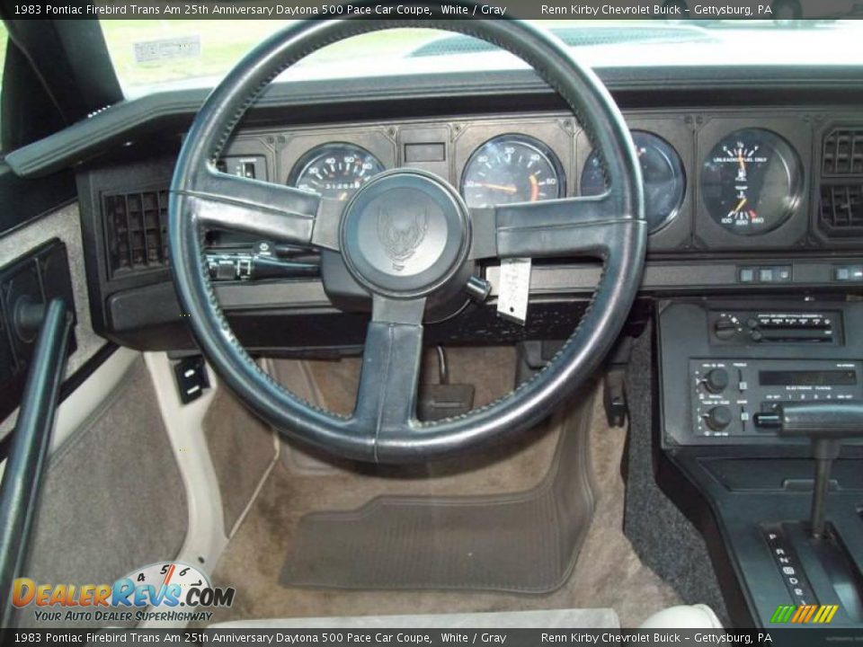 1983 Pontiac Firebird Trans Am 25th Anniversary Daytona 500 Pace Car Coupe White / Gray Photo #16