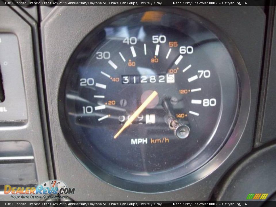 1983 Pontiac Firebird Trans Am 25th Anniversary Daytona 500 Pace Car Coupe White / Gray Photo #17