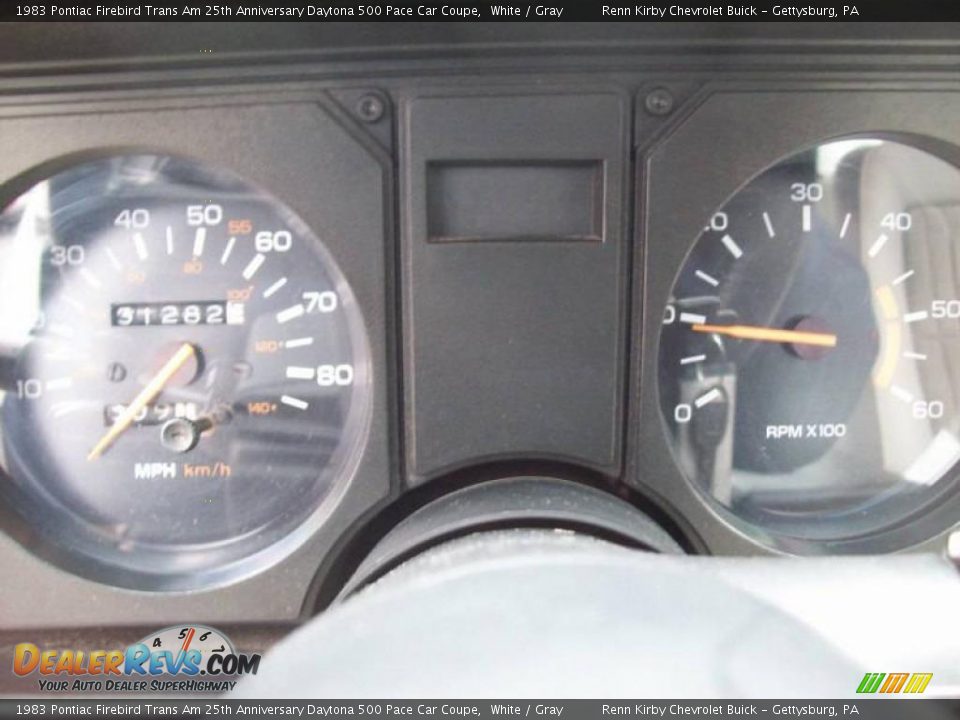 1983 Pontiac Firebird Trans Am 25th Anniversary Daytona 500 Pace Car Coupe White / Gray Photo #18