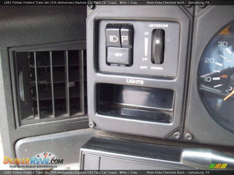 1983 Pontiac Firebird Trans Am 25th Anniversary Daytona 500 Pace Car Coupe White / Gray Photo #20