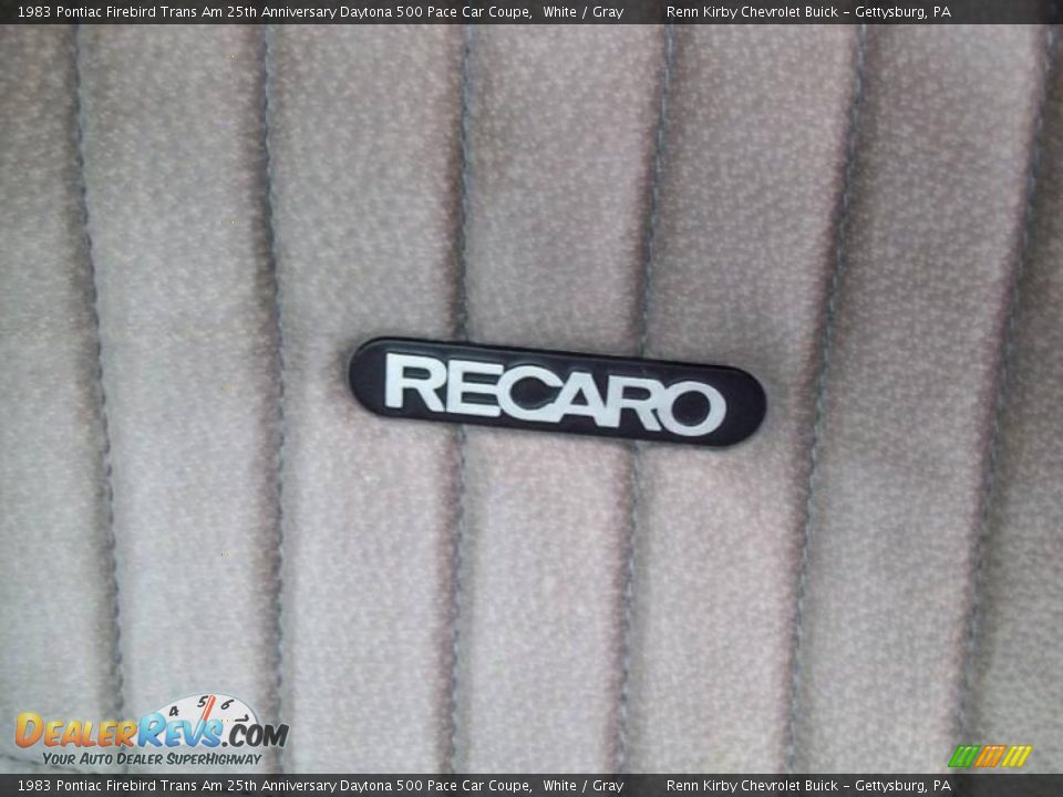 1983 Pontiac Firebird Trans Am 25th Anniversary Daytona 500 Pace Car Coupe White / Gray Photo #28