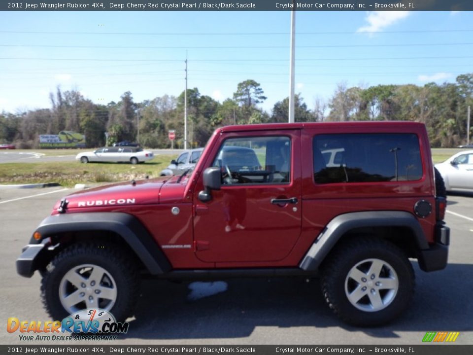 2012 Jeep Wrangler Rubicon 4X4 Deep Cherry Red Crystal Pearl / Black/Dark Saddle Photo #2