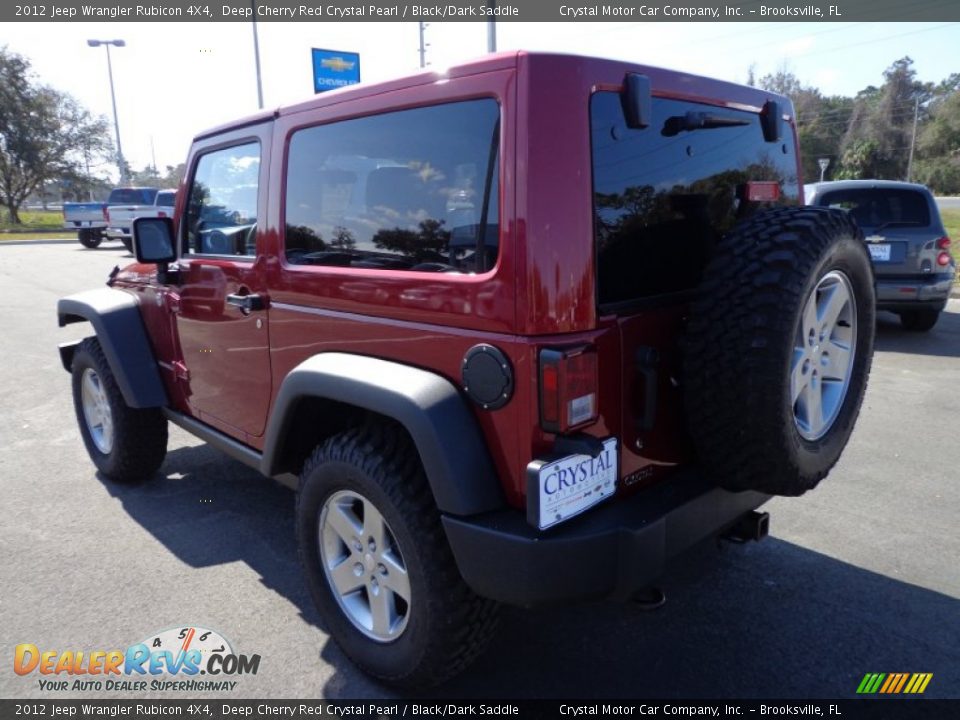 2012 Jeep Wrangler Rubicon 4X4 Deep Cherry Red Crystal Pearl / Black/Dark Saddle Photo #3