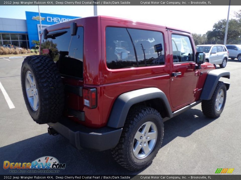 2012 Jeep Wrangler Rubicon 4X4 Deep Cherry Red Crystal Pearl / Black/Dark Saddle Photo #9