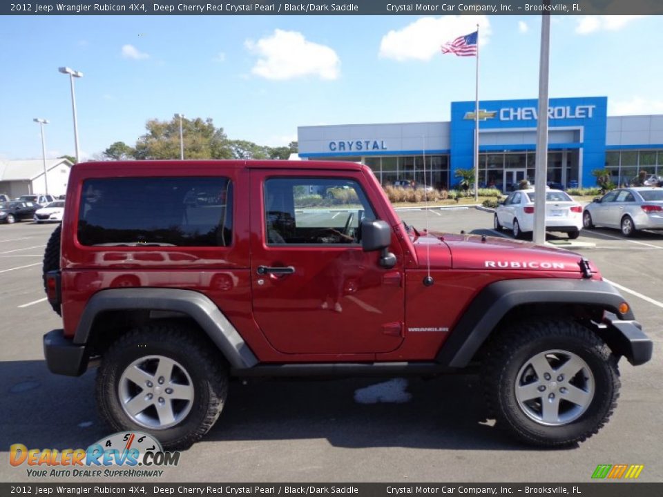 2012 Jeep Wrangler Rubicon 4X4 Deep Cherry Red Crystal Pearl / Black/Dark Saddle Photo #10