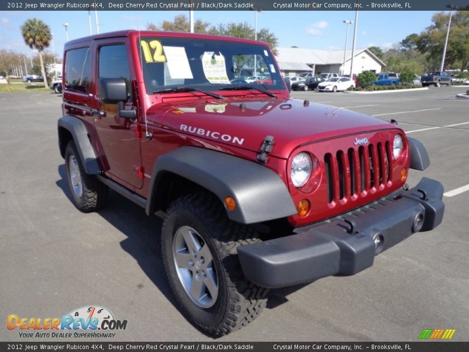 2012 Jeep Wrangler Rubicon 4X4 Deep Cherry Red Crystal Pearl / Black/Dark Saddle Photo #11