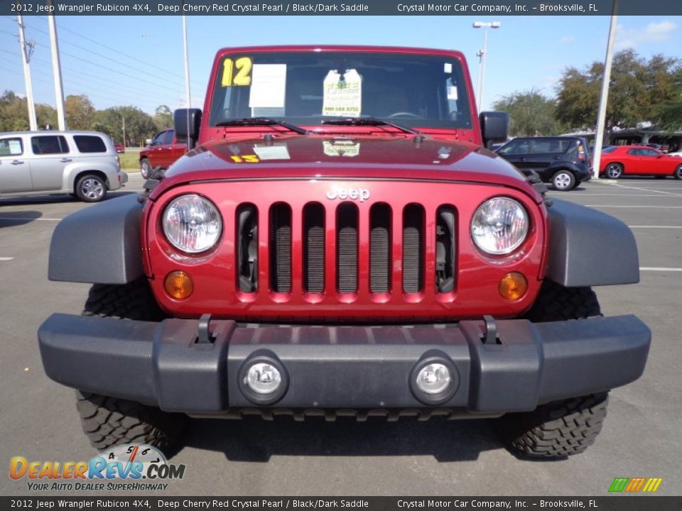 2012 Jeep Wrangler Rubicon 4X4 Deep Cherry Red Crystal Pearl / Black/Dark Saddle Photo #14