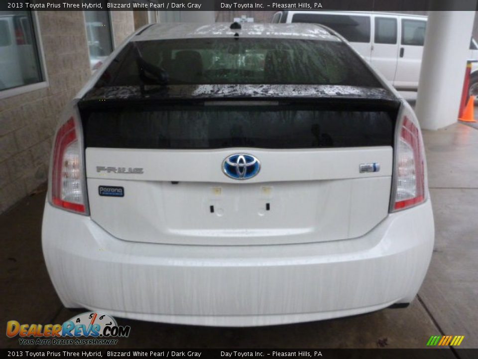 2013 Toyota Prius Three Hybrid Blizzard White Pearl / Dark Gray Photo #3