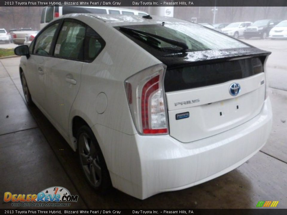 2013 Toyota Prius Three Hybrid Blizzard White Pearl / Dark Gray Photo #4