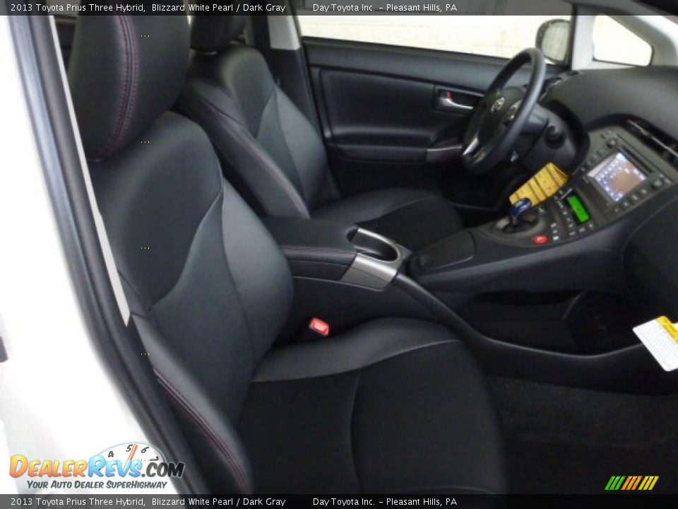 2013 Toyota Prius Three Hybrid Blizzard White Pearl / Dark Gray Photo #9