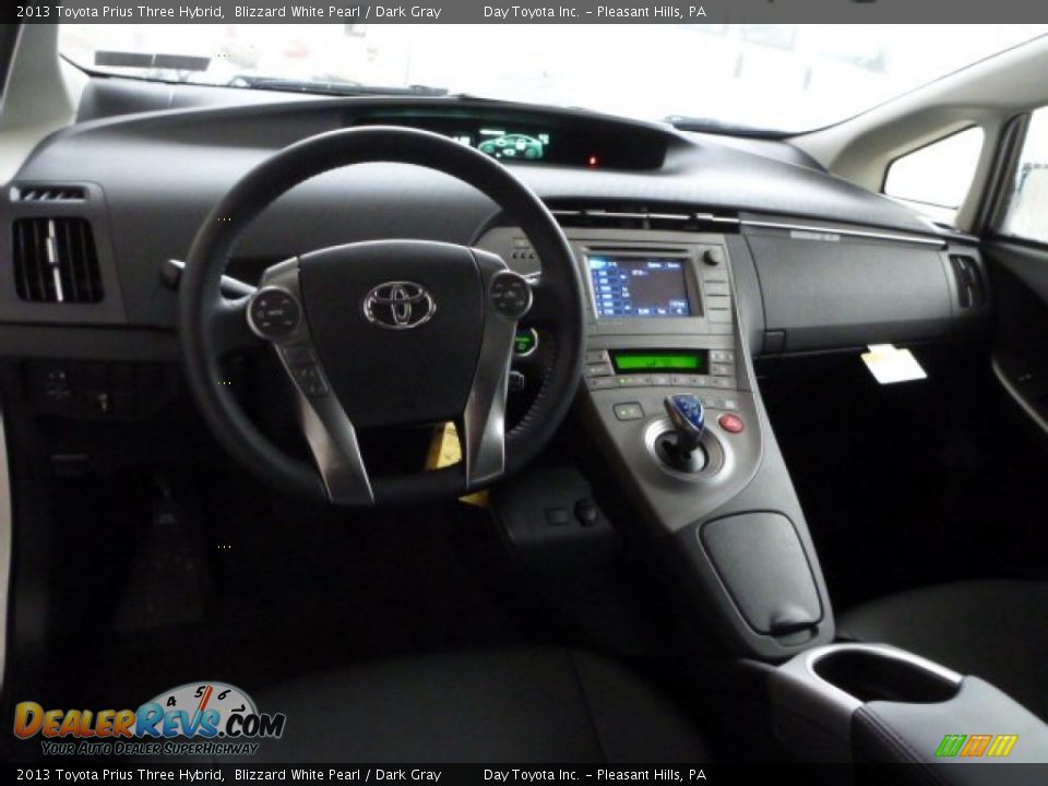 2013 Toyota Prius Three Hybrid Blizzard White Pearl / Dark Gray Photo #15