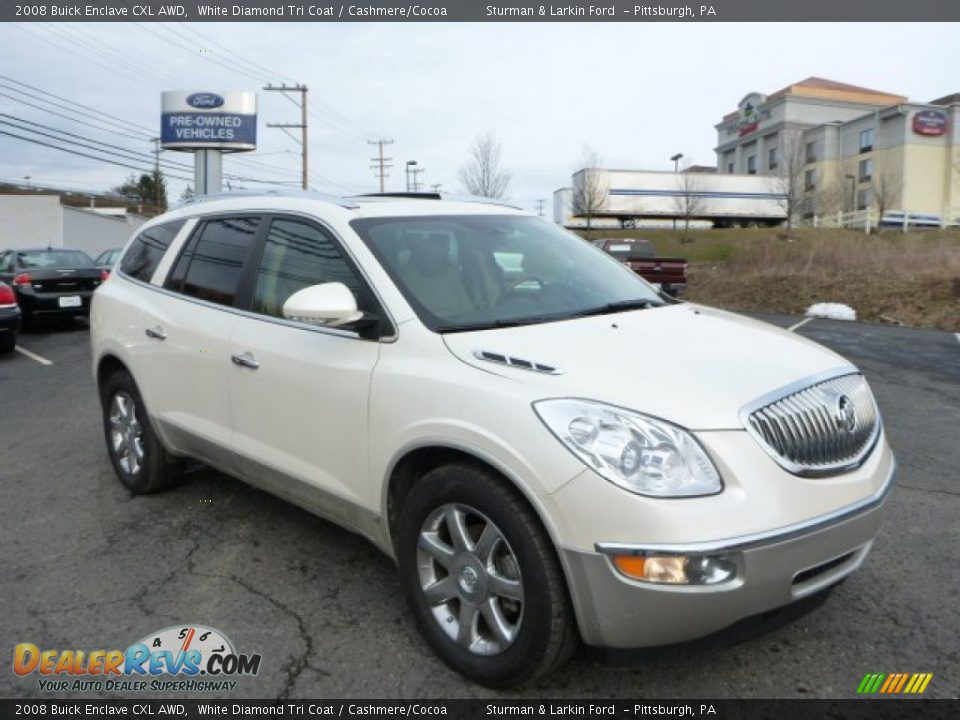 2008 Buick Enclave CXL AWD White Diamond Tri Coat / Cashmere/Cocoa Photo #1