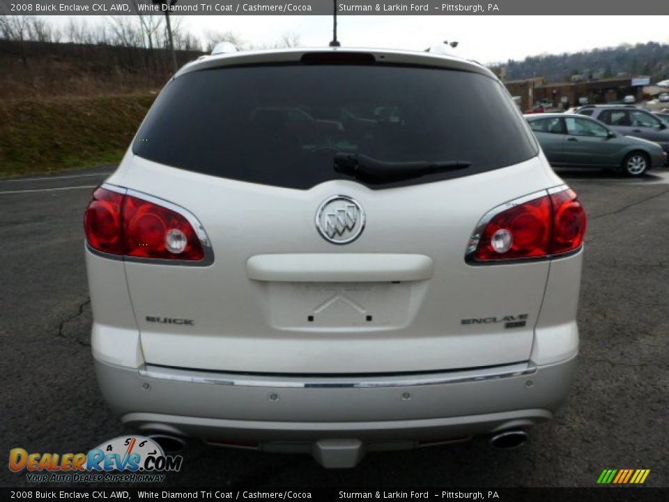 2008 Buick Enclave CXL AWD White Diamond Tri Coat / Cashmere/Cocoa Photo #3