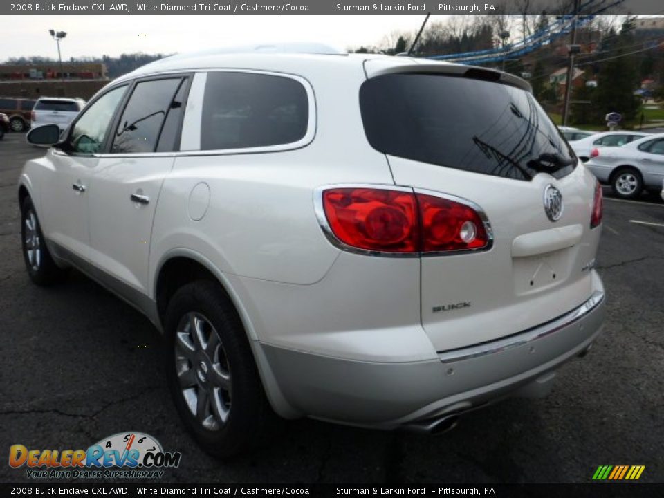 2008 Buick Enclave CXL AWD White Diamond Tri Coat / Cashmere/Cocoa Photo #4