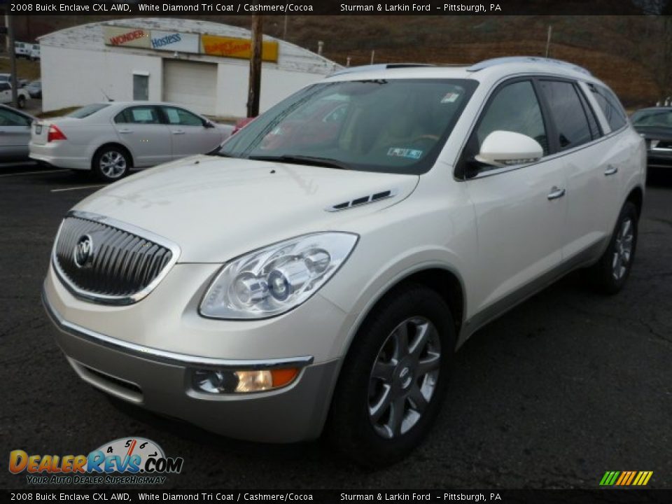 2008 Buick Enclave CXL AWD White Diamond Tri Coat / Cashmere/Cocoa Photo #5