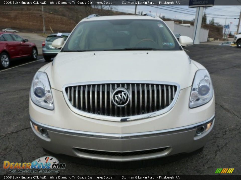 2008 Buick Enclave CXL AWD White Diamond Tri Coat / Cashmere/Cocoa Photo #6