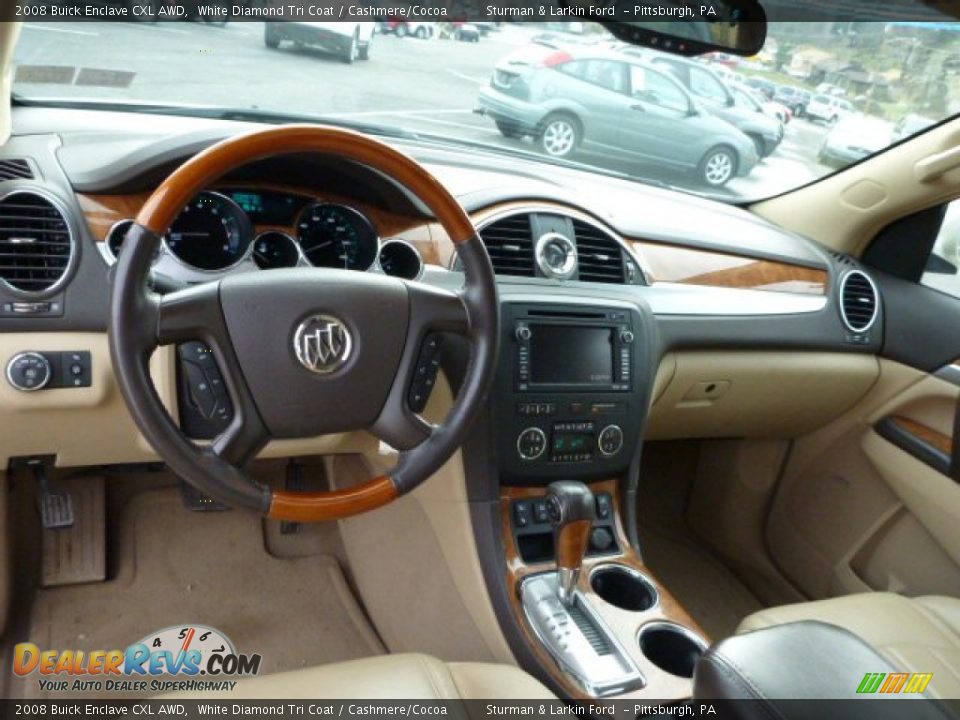 2008 Buick Enclave CXL AWD White Diamond Tri Coat / Cashmere/Cocoa Photo #12