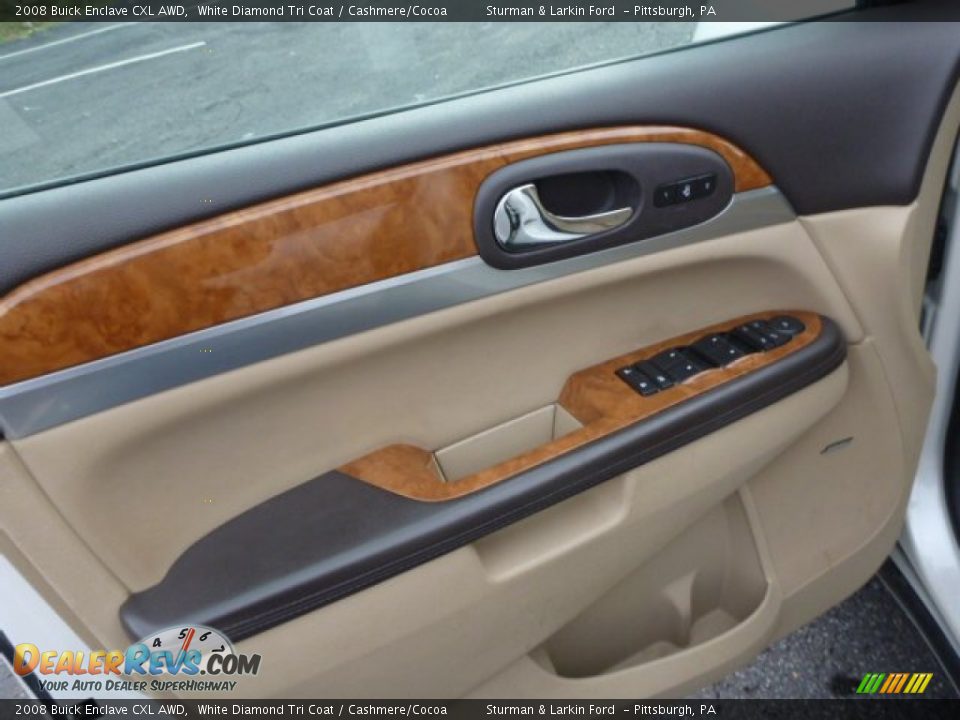 2008 Buick Enclave CXL AWD White Diamond Tri Coat / Cashmere/Cocoa Photo #14
