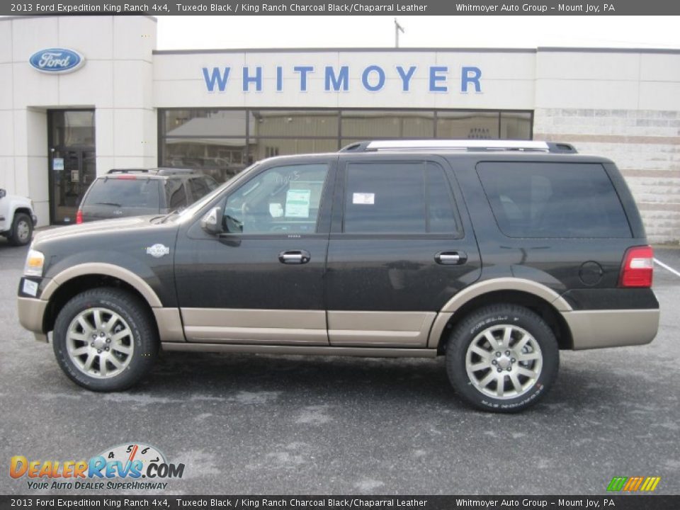 2013 Ford Expedition King Ranch 4x4 Tuxedo Black / King Ranch Charcoal Black/Chaparral Leather Photo #1