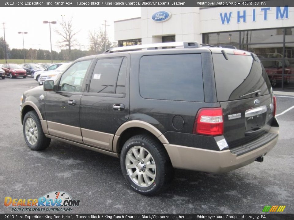 2013 Ford Expedition King Ranch 4x4 Tuxedo Black / King Ranch Charcoal Black/Chaparral Leather Photo #3