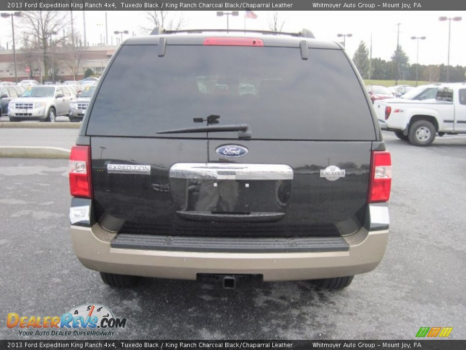 2013 Ford Expedition King Ranch 4x4 Tuxedo Black / King Ranch Charcoal Black/Chaparral Leather Photo #4
