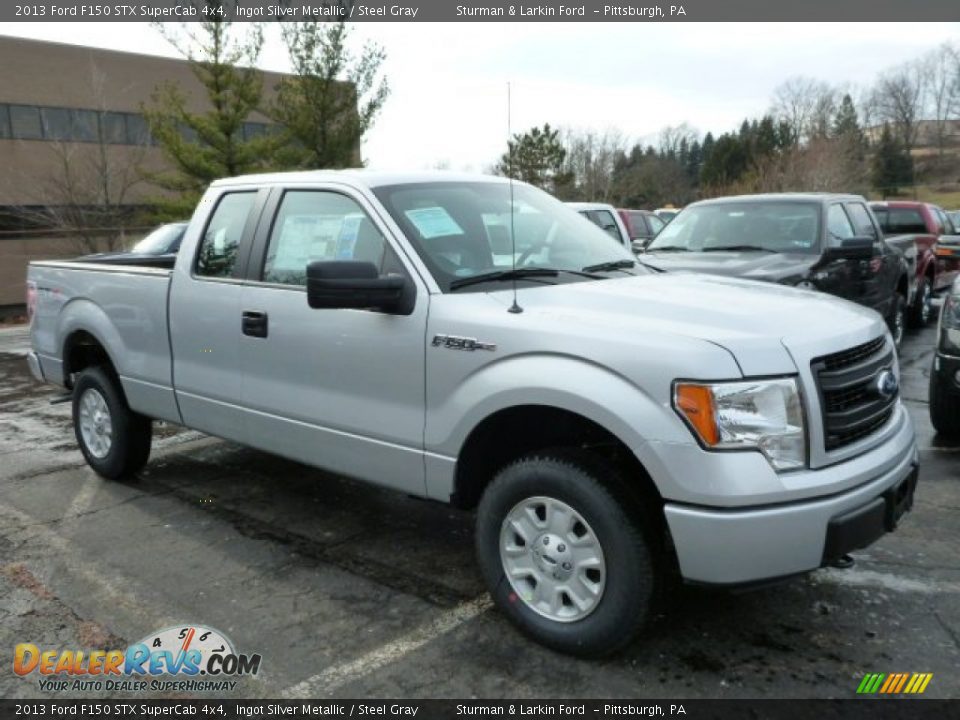2013 Ford F150 STX SuperCab 4x4 Ingot Silver Metallic / Steel Gray Photo #1