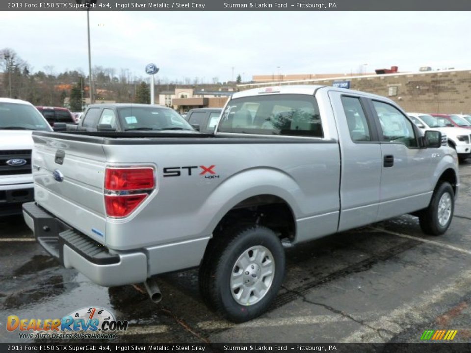 2013 Ford F150 STX SuperCab 4x4 Ingot Silver Metallic / Steel Gray Photo #2