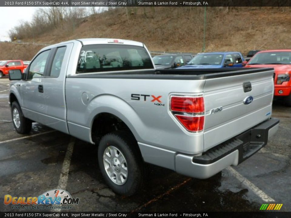 2013 Ford F150 STX SuperCab 4x4 Ingot Silver Metallic / Steel Gray Photo #4
