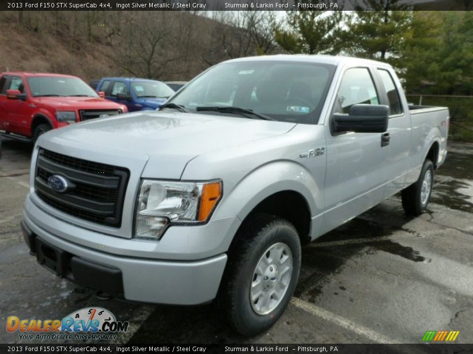 2013 Ford F150 STX SuperCab 4x4 Ingot Silver Metallic / Steel Gray Photo #5