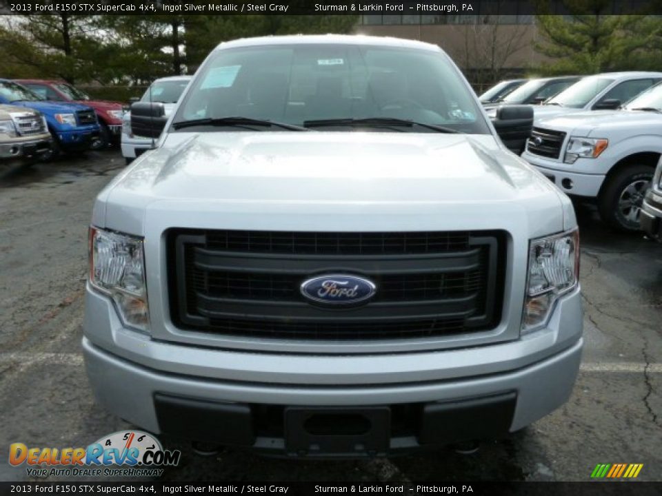 2013 Ford F150 STX SuperCab 4x4 Ingot Silver Metallic / Steel Gray Photo #6