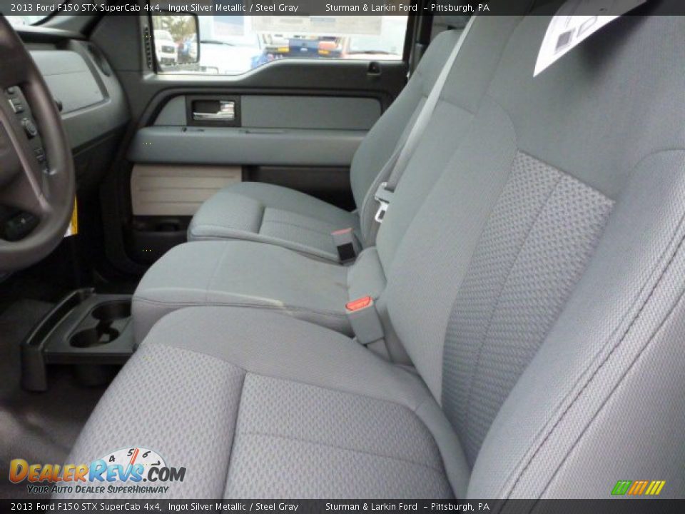 2013 Ford F150 STX SuperCab 4x4 Ingot Silver Metallic / Steel Gray Photo #8