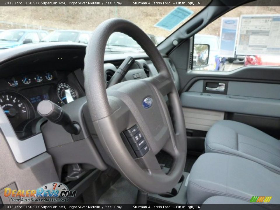 2013 Ford F150 STX SuperCab 4x4 Ingot Silver Metallic / Steel Gray Photo #12