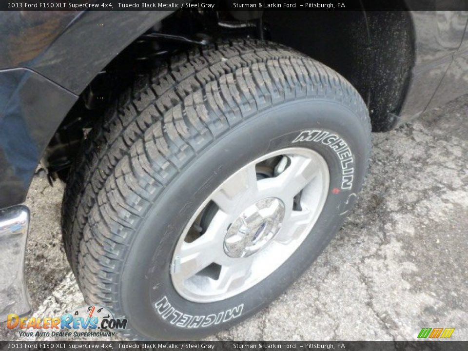 2013 Ford F150 XLT SuperCrew 4x4 Tuxedo Black Metallic / Steel Gray Photo #7