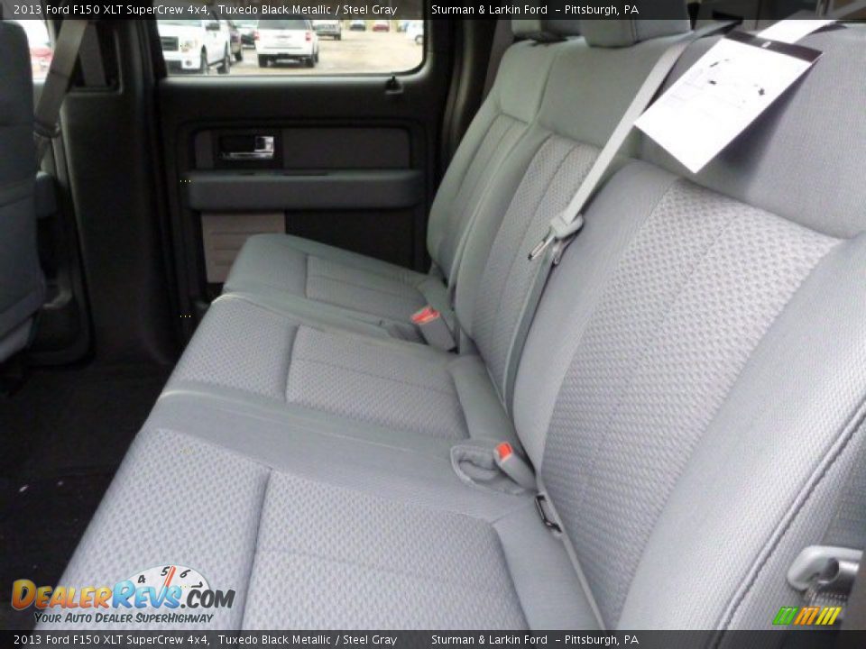 2013 Ford F150 XLT SuperCrew 4x4 Tuxedo Black Metallic / Steel Gray Photo #9