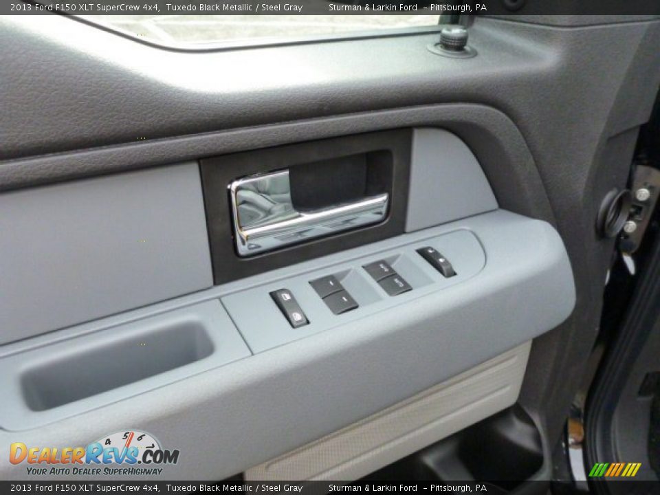 2013 Ford F150 XLT SuperCrew 4x4 Tuxedo Black Metallic / Steel Gray Photo #11