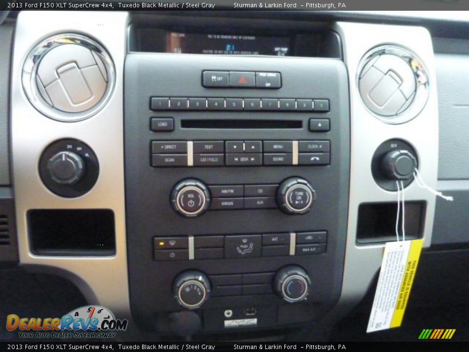 2013 Ford F150 XLT SuperCrew 4x4 Tuxedo Black Metallic / Steel Gray Photo #14