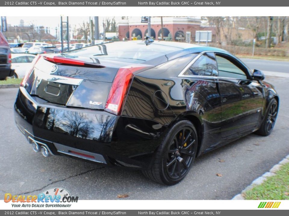 2012 Cadillac CTS -V Coupe Black Diamond Tricoat / Ebony/Saffron Photo #6