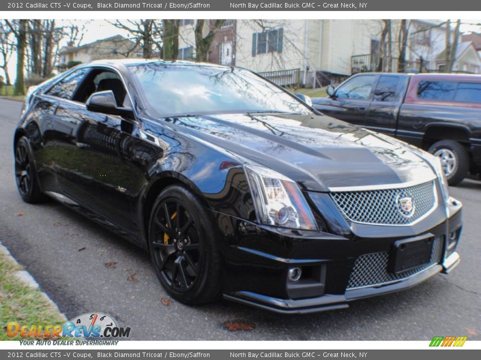 2012 Cadillac CTS -V Coupe Black Diamond Tricoat / Ebony/Saffron Photo #7