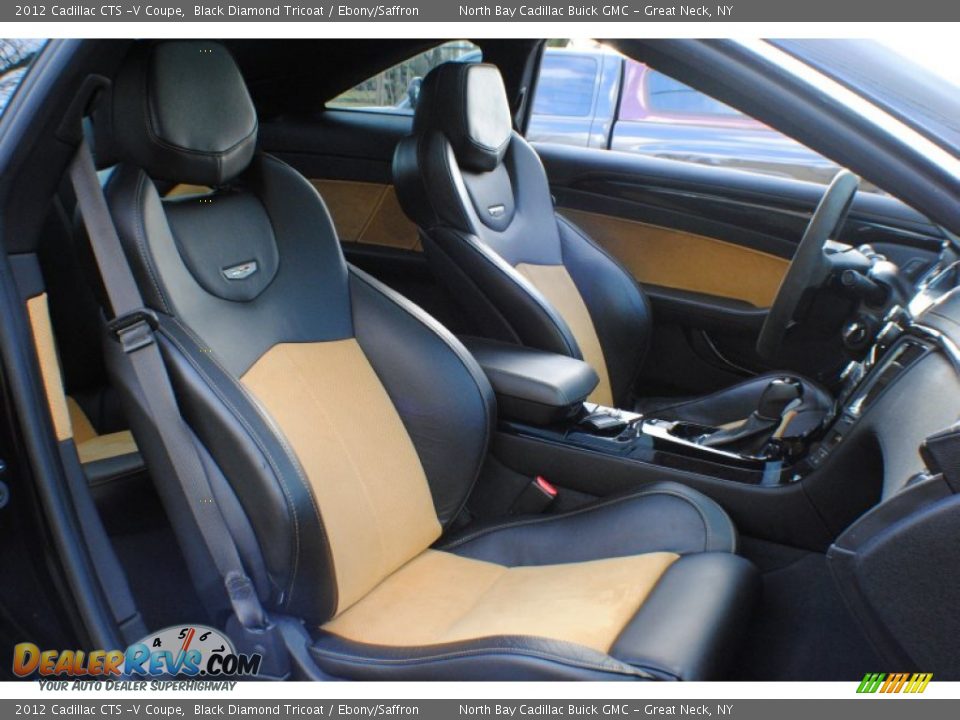 Ebony/Saffron Interior - 2012 Cadillac CTS -V Coupe Photo #10