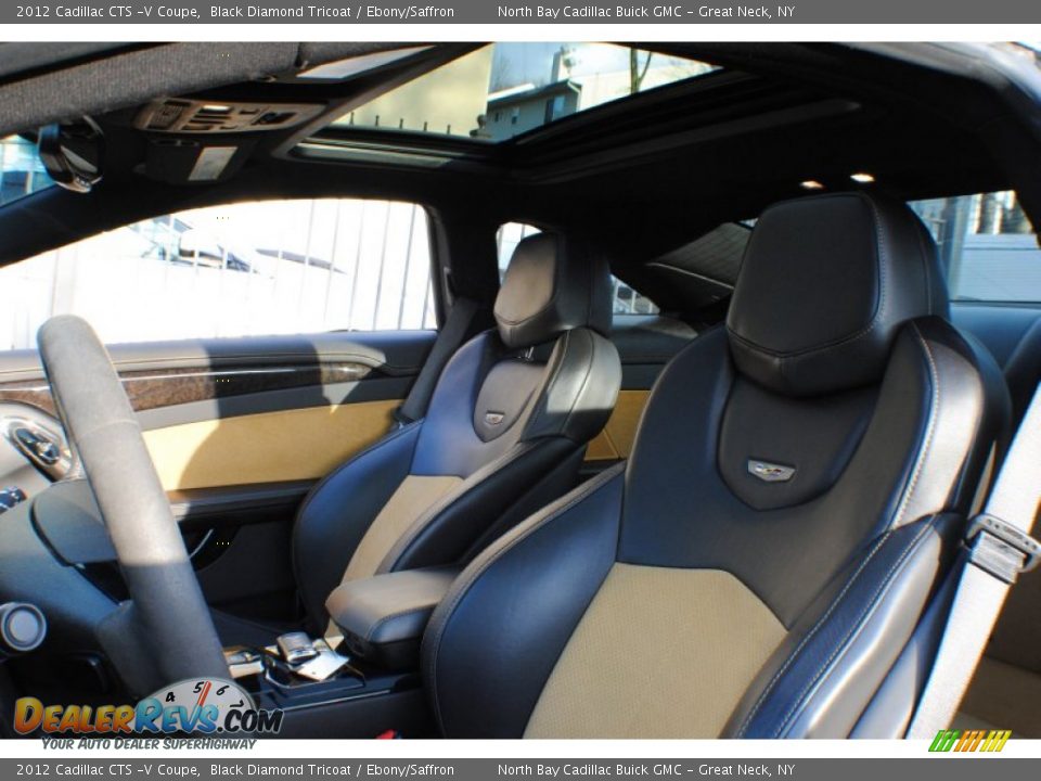 2012 Cadillac CTS -V Coupe Black Diamond Tricoat / Ebony/Saffron Photo #15