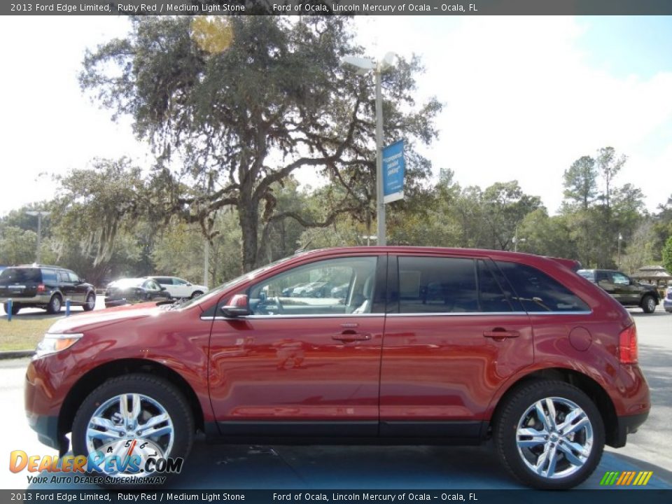 2013 Ford Edge Limited Ruby Red / Medium Light Stone Photo #2