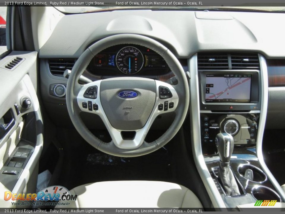 2013 Ford Edge Limited Ruby Red / Medium Light Stone Photo #8