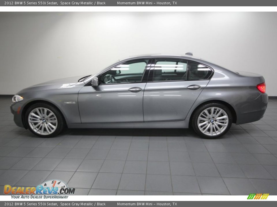 2012 BMW 5 Series 550i Sedan Space Gray Metallic / Black Photo #2