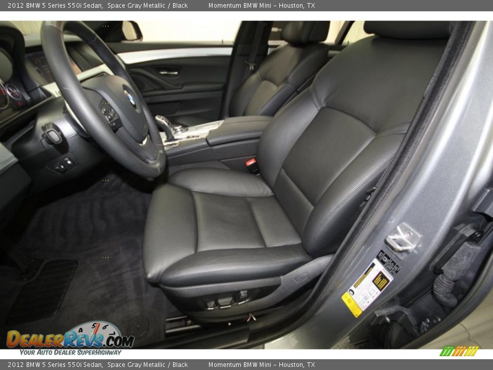 2012 BMW 5 Series 550i Sedan Space Gray Metallic / Black Photo #3